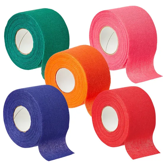 Custom Size Colorful Rigid 100% Cotton Medical Finger Weightlifting Body Sports Strapping Athletic Adhesive Tape 