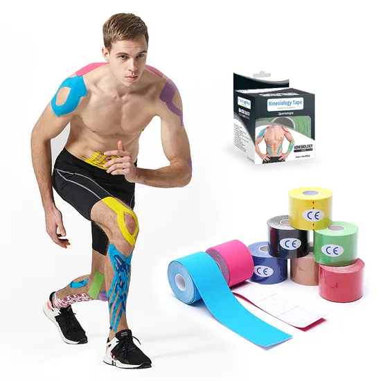 Wholesale 5cm*5m Waterproof Original Elastic Therapeutic Athletic Tape Kinesiology Sports Muscle Tape 