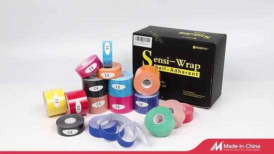 Cotton No Allergy Comfortable Medical Athletic Wrist Breathable Adhesive Elastic Physical Therapy Muscle Ktape Kinesiology Tape Sport Foam Tape for Athletes 