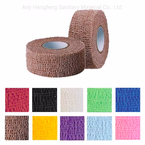 Mdr CE Hf Factory Sale Support Muscles Pet Care Vet Wrap Elastic Cohesive Bandage