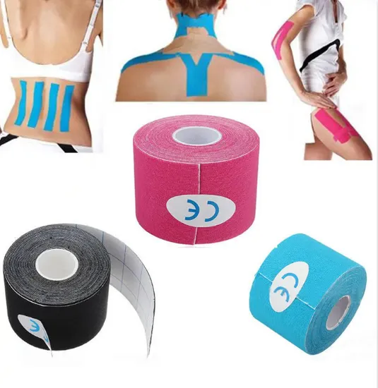 Custom Printed Waterproof Adhesive Elastic Athletic Kinesiology Sports Tape for Therapy Muscle 