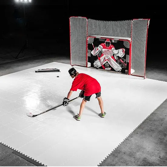 Portable Ice Hockey Shooting Pad Sliding Board Hockey HDPE Puck Board 